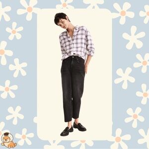 Madewell Balloon Jeans in Biscayne Wash: Raw-Hem Edition, Sz 26T